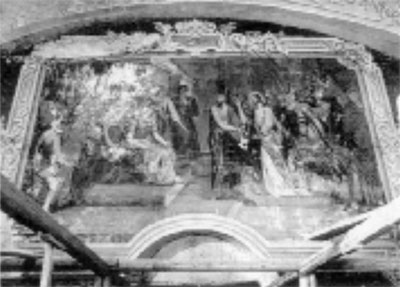 Роспись западной стены. «Христос перед Пилатом» (фото 1975 г.)